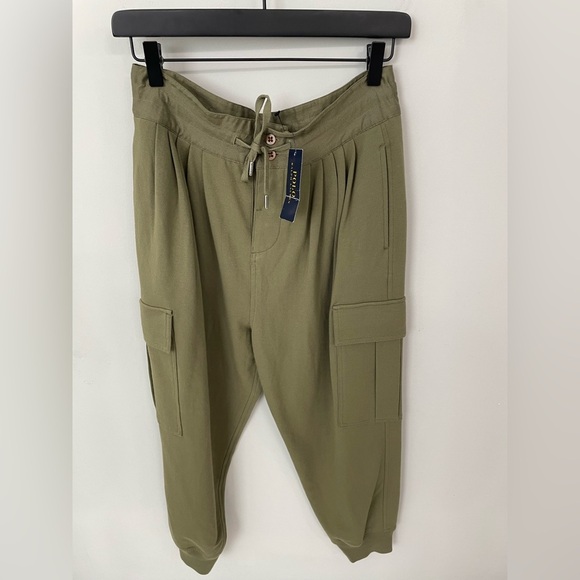 NEW Polo Ralph Lauren Cargo Jogger Pants Oversized XS Womens Olive Green NWT G3 - Picture 1 of 6